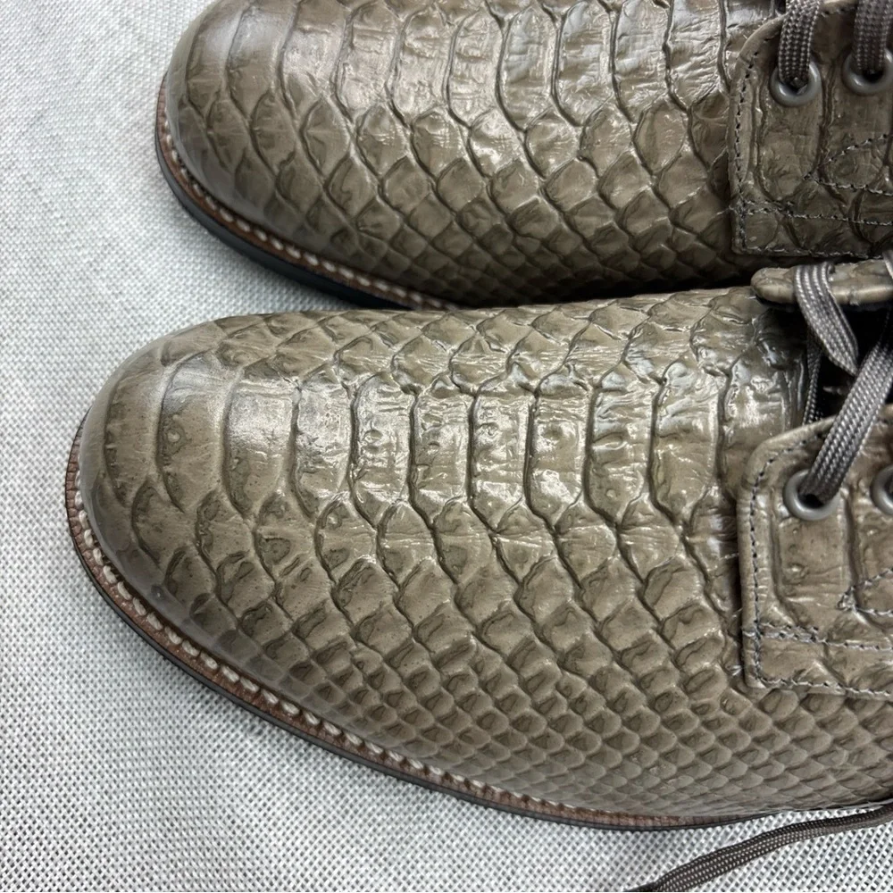Stacy Adams Madison Gray Anaconda Print Plain Toe Oxford Size 10